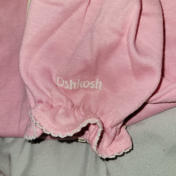 Vintage Baby Girls OshKosh B'gosh Pink Top w/ Lace Collar  NWT - Picture 4 of 4